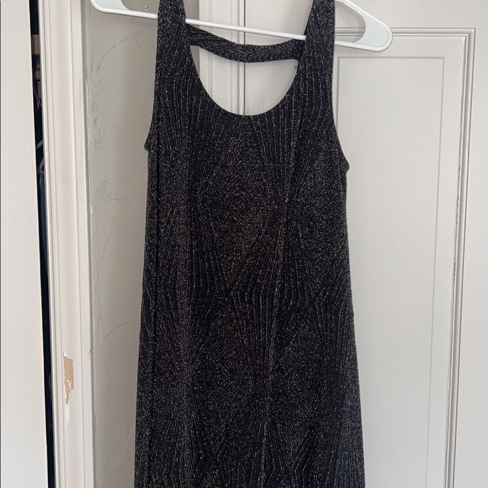 Impeccable Pig Black Sparkly Mini Dress